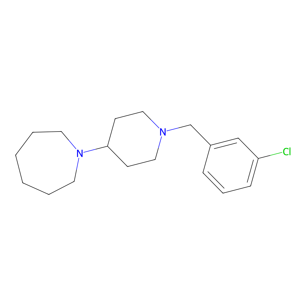 1-[1-(3-Chlorobenzyl)piperidin-4-yl]azepane molecular structure, CAS 432016-82-5
