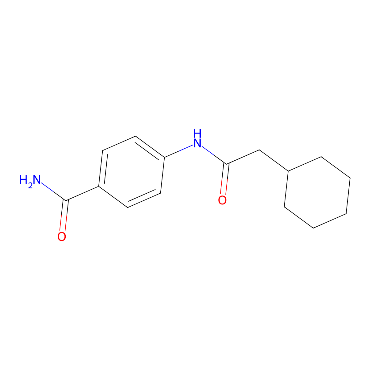 4-[(Cyclohexylacetyl)amino]benzamide molecular structure, CAS 432017-10-2