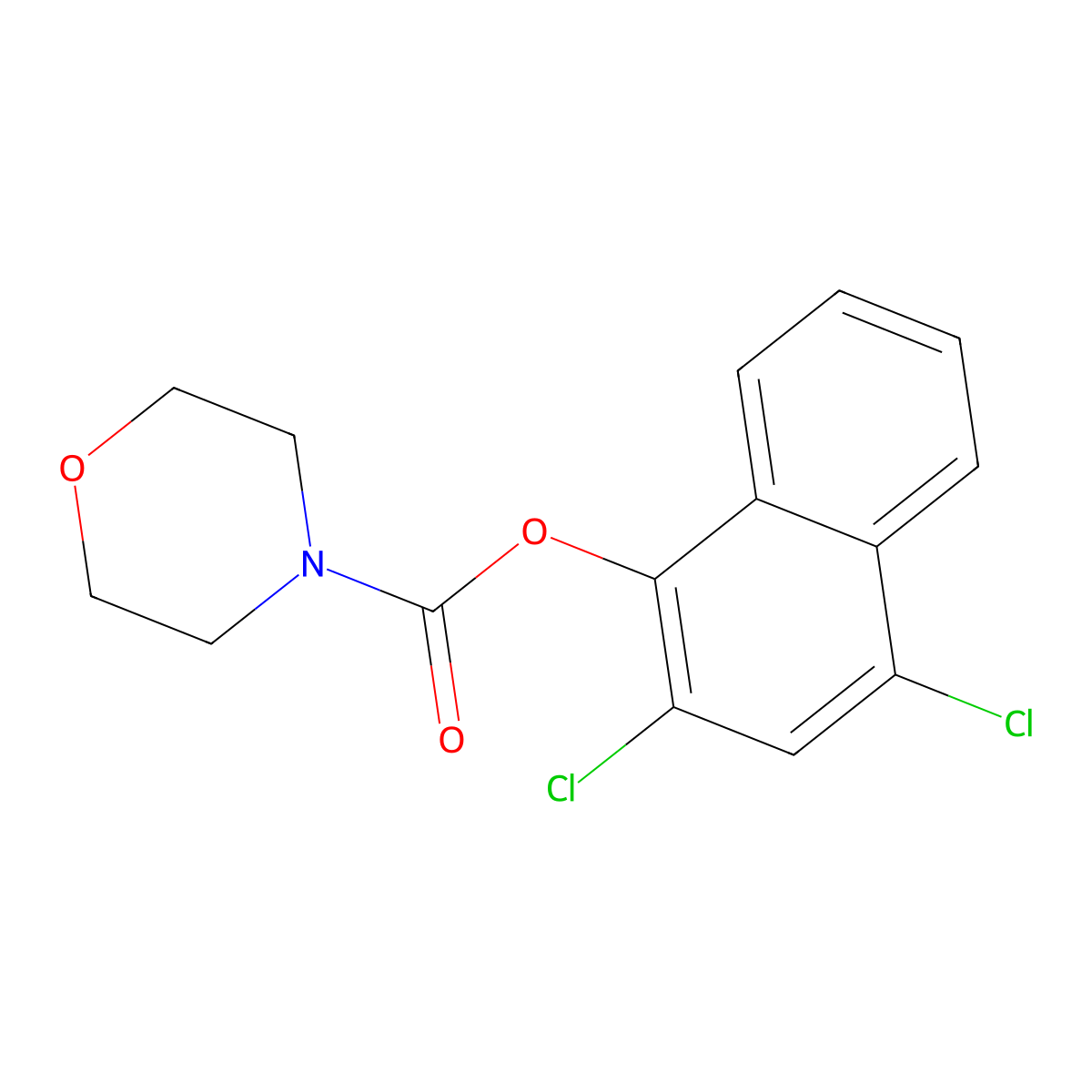 2,4-Dichloronaphthyl morpholine-4-carboxylate molecular structure, CAS 432017-17-9
