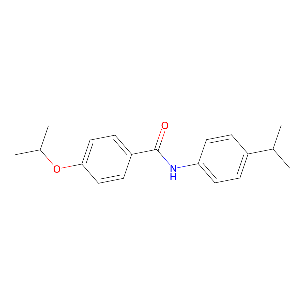 4-propan-2-yloxy-N-(4-propan-2-ylphenyl)benzamide molecular structure, CAS 432017-47-5