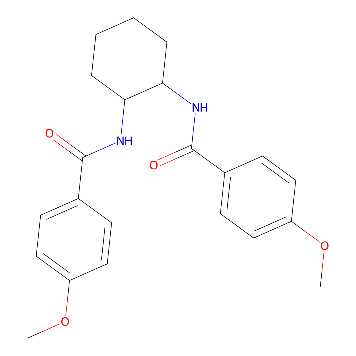 4-methoxy-N-[2-[(4-methoxybenzoyl)amino]cyclohexyl]benzamide molecular structure, CAS 432017-53-3