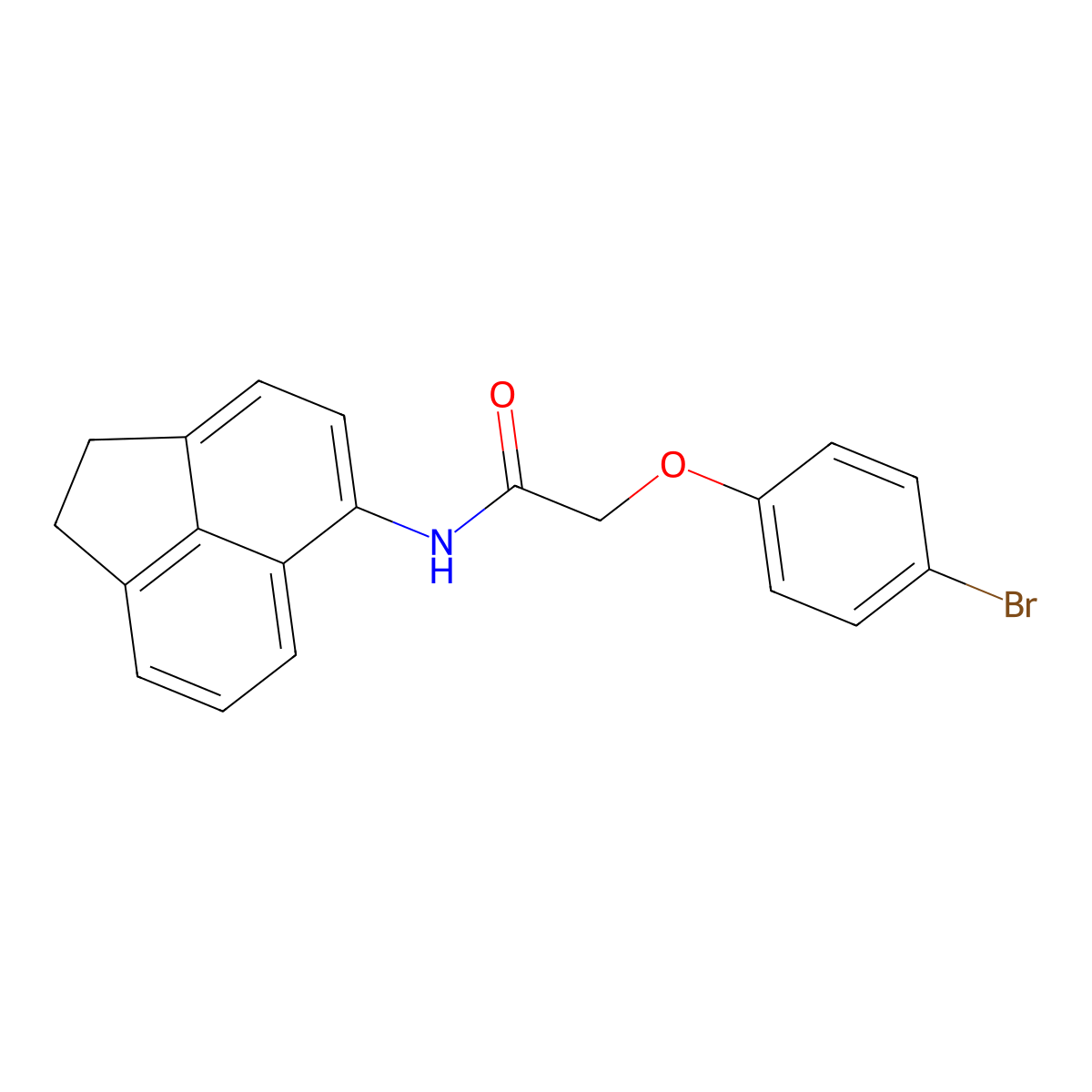 2-(4-bromophenoxy)-N-(1,2-dihydroacenaphthylen-5-yl)acetamide molecular structure, CAS 432017-55-5