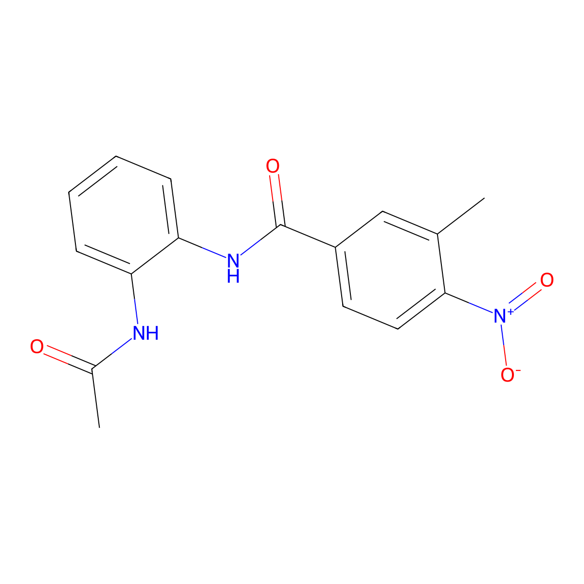 N-(2-acetamidophenyl)-3-methyl-4-nitrobenzamide molecular structure, CAS 432017-77-1