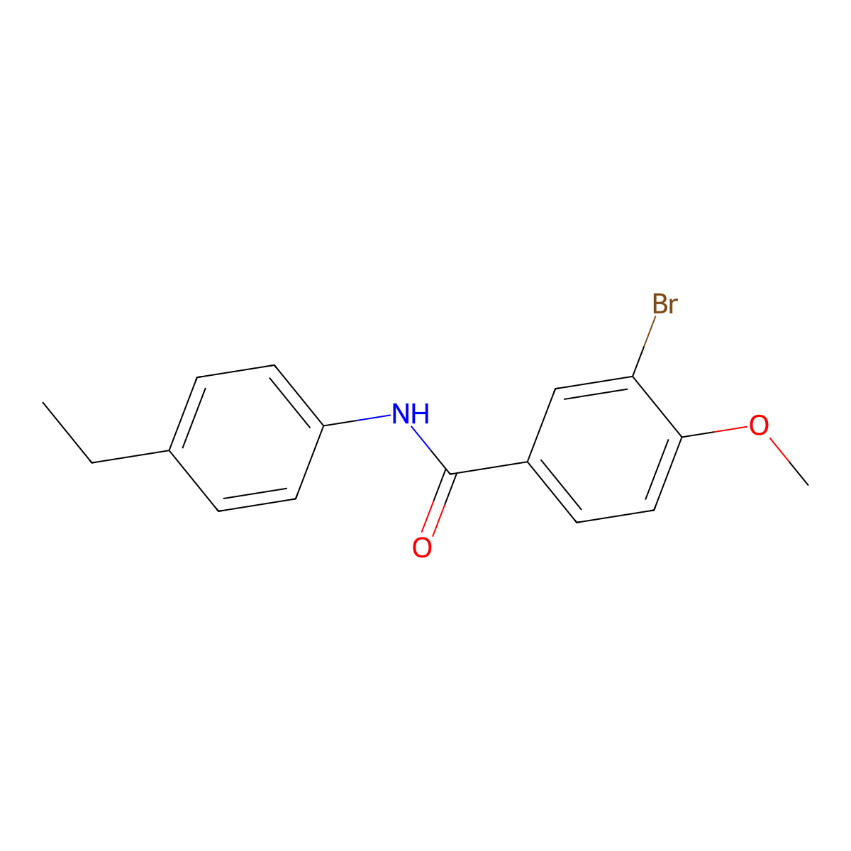 3-bromo-N-(4-ethylphenyl)-4-methoxybenzamide molecular structure, CAS 432017-85-1