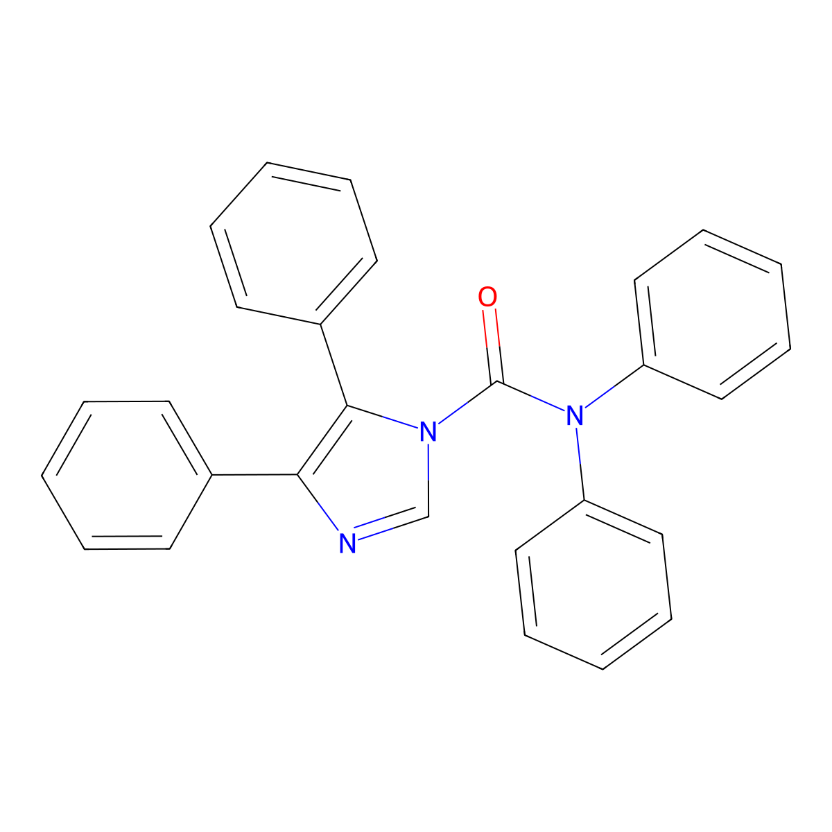 N,N,4,5-tetraphenylimidazole-1-carboxamide molecular structure, CAS 432017-91-9