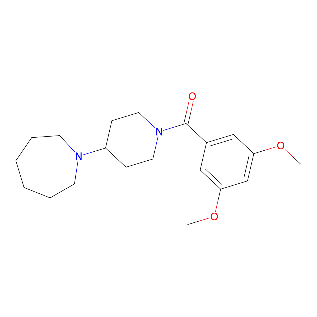 1-[1-(3,5-Dimethoxybenzoyl)-4-piperidinyl]azepane molecular structure, CAS 432017-99-7