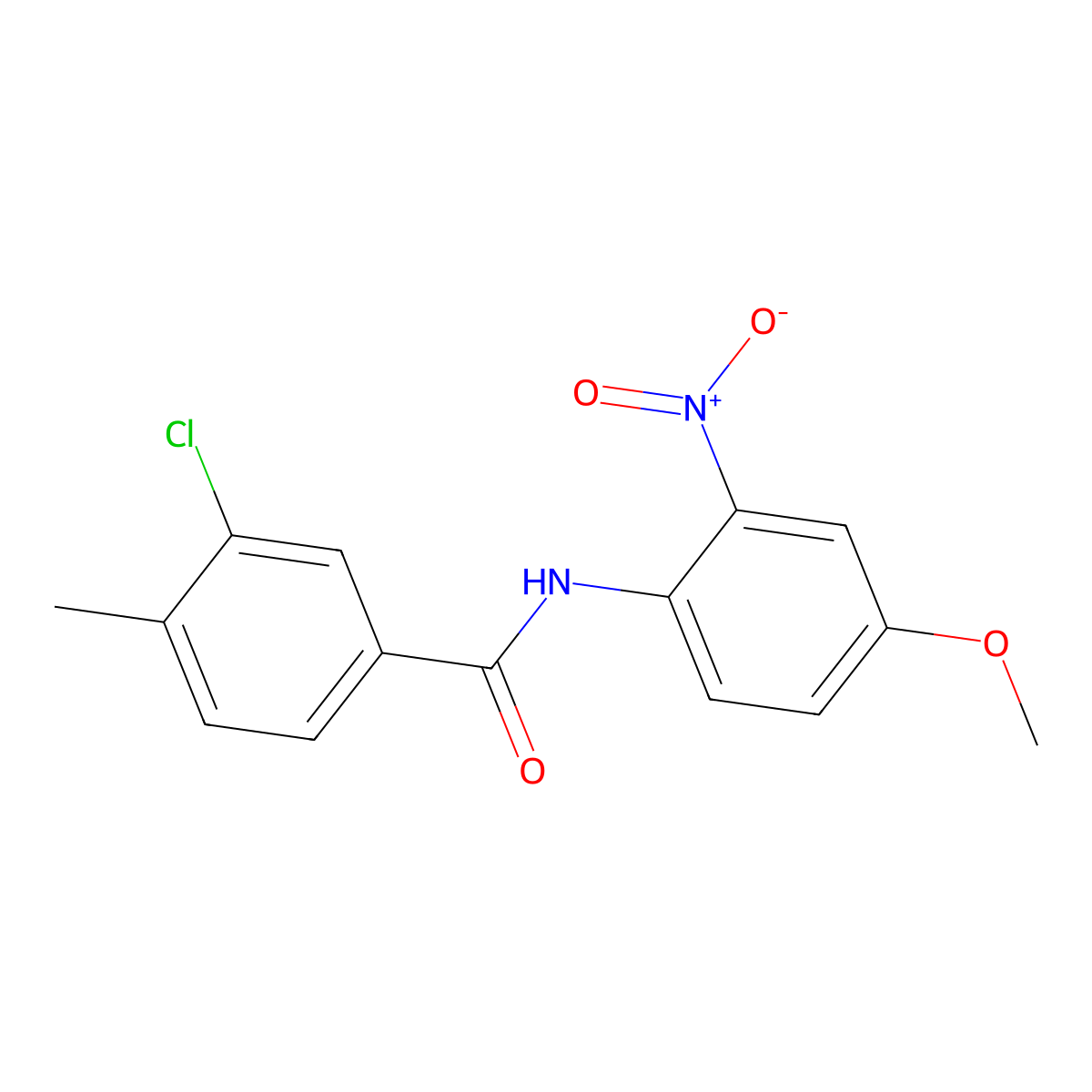 3-chloro-N-(4-methoxy-2-nitrophenyl)-4-methylbenzamide molecular structure, CAS 432018-37-6