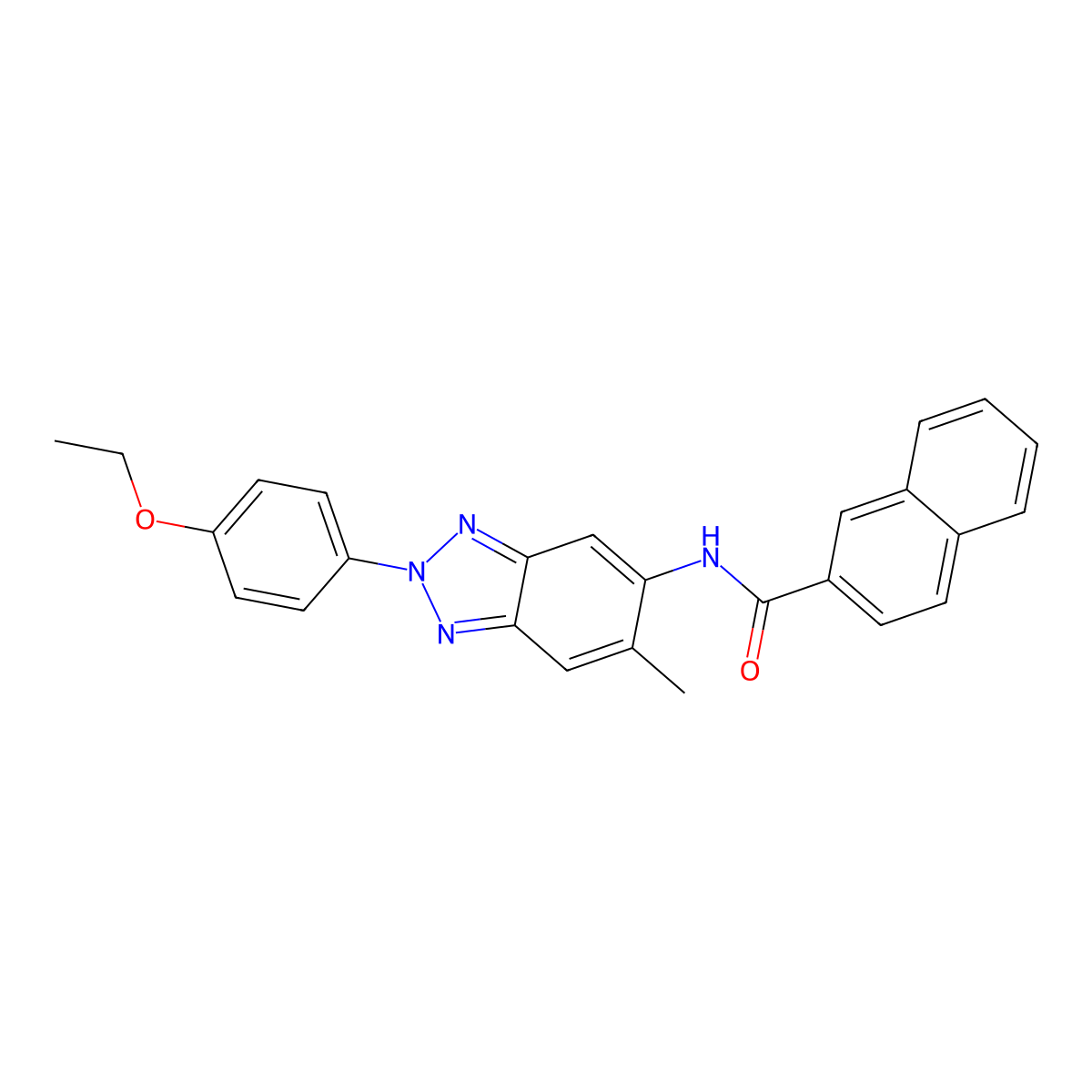 N-[2-(4-ethoxyphenyl)-6-methylbenzotriazol-5-yl]naphthalene-2-carboxamide molecular structure, CAS 432018-61-6