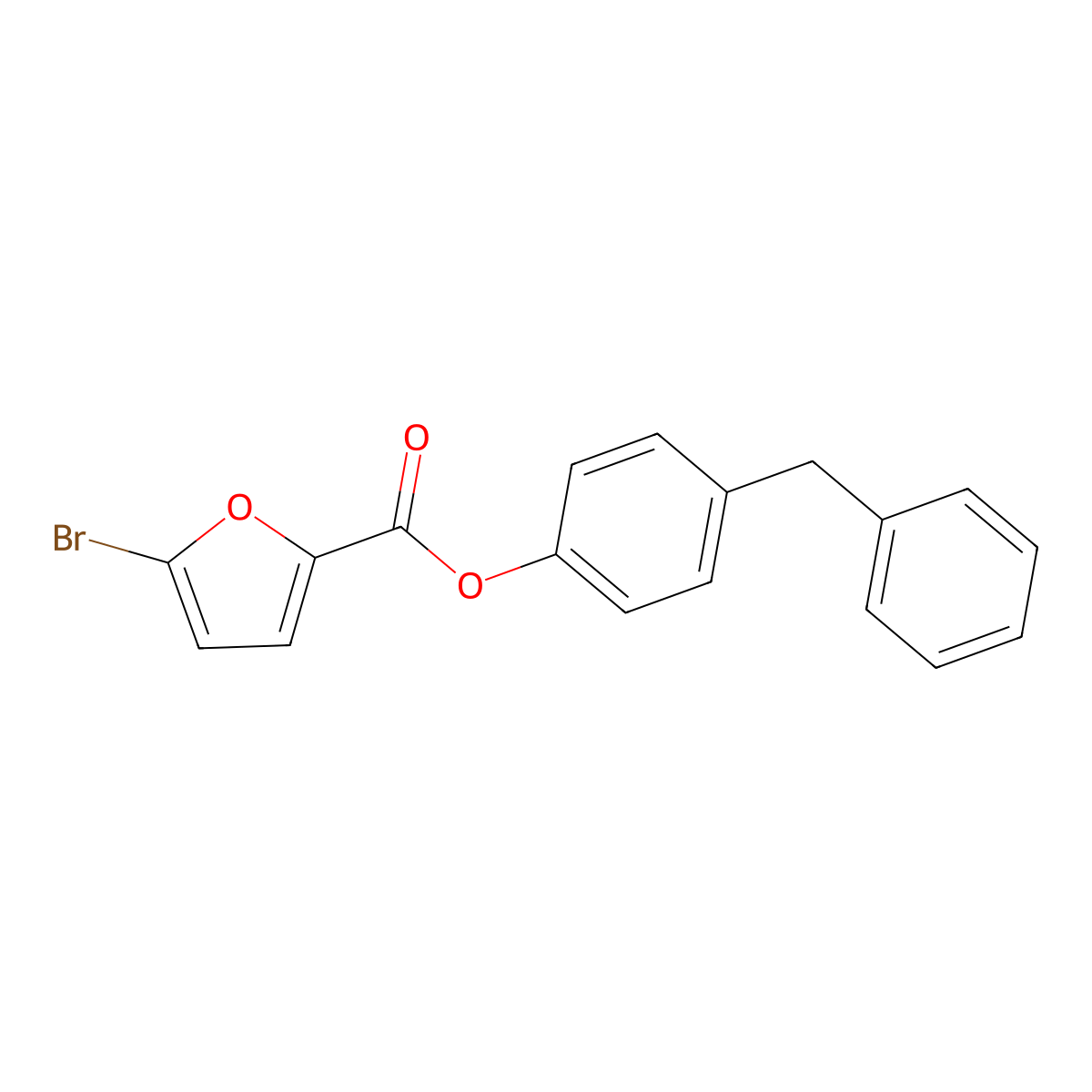 4-Benzylphenyl 5-bromo-2-furoate molecular structure, CAS 432018-81-0