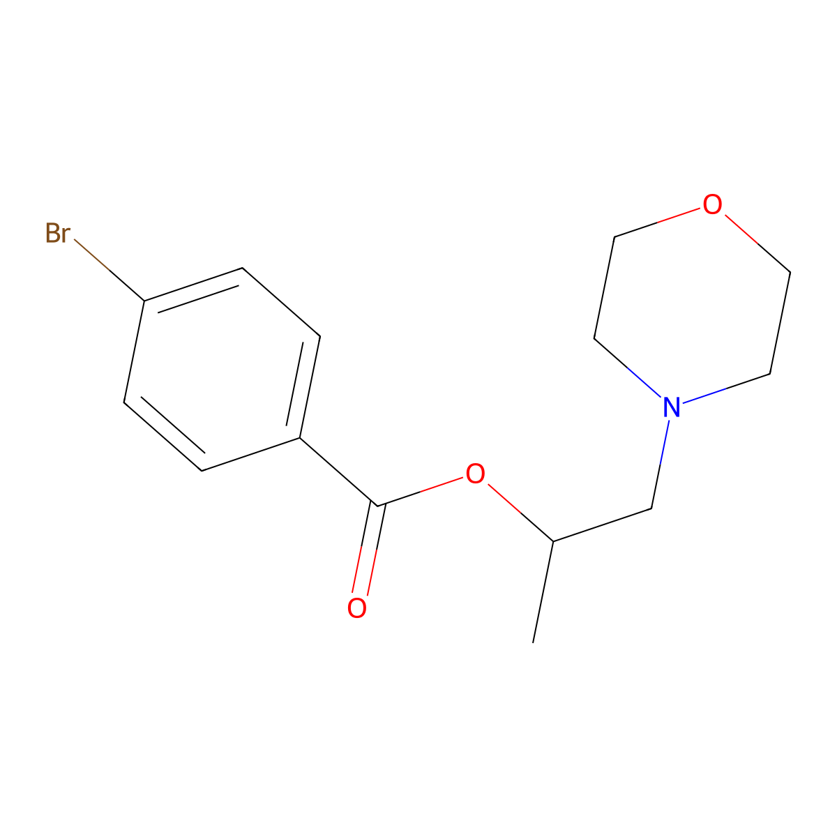 1-(Morpholin-4-yl)propan-2-yl 4-bromobenzoate molecular structure, CAS 432018-82-1