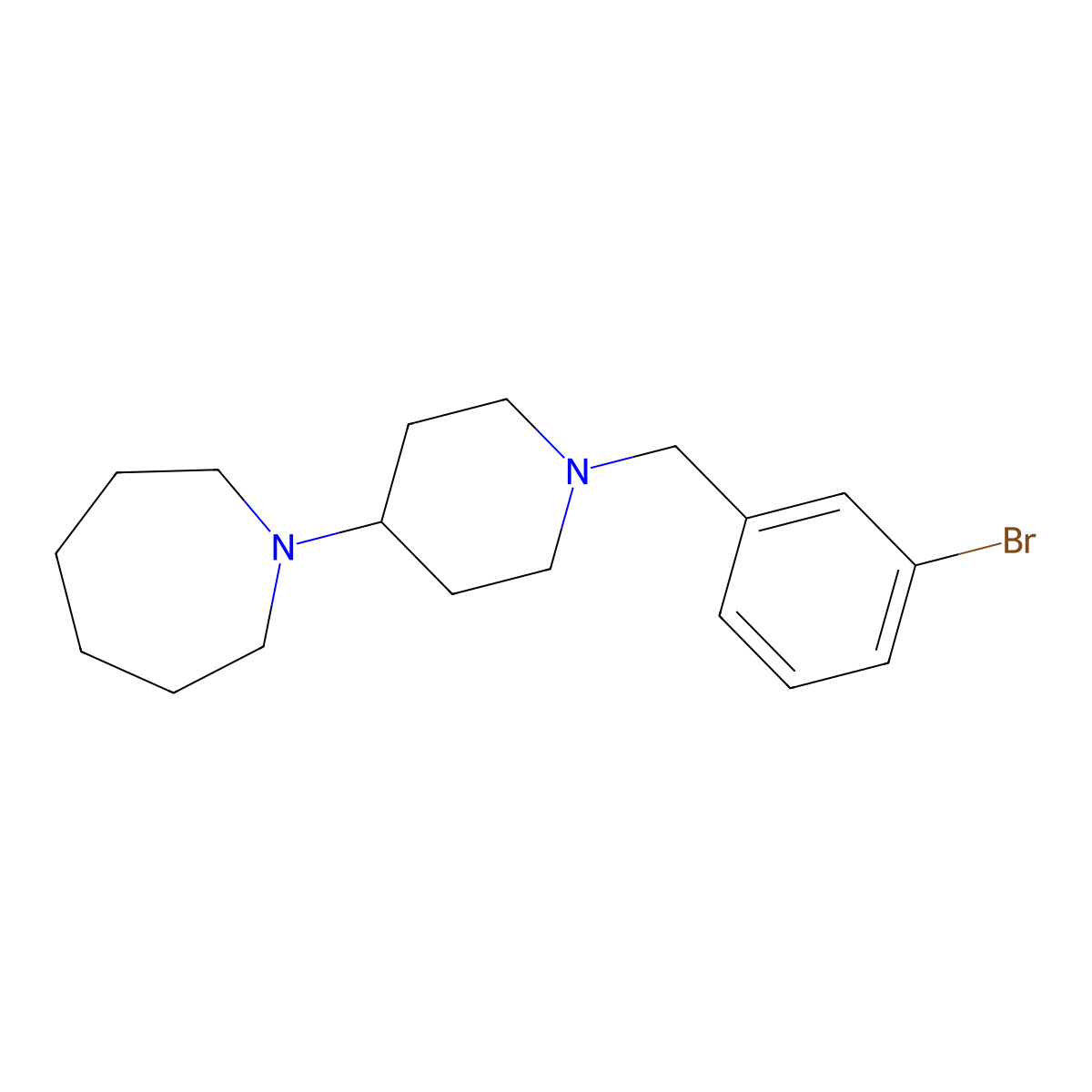 1-[1-(3-Bromobenzyl)piperidin-4-yl]azepane molecular structure, CAS 432019-17-5