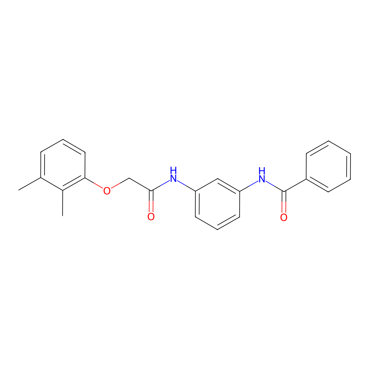 N-(3-{[(2,3-dimethylphenoxy)acetyl]amino}phenyl)benzamide molecular structure, CAS 432019-44-8