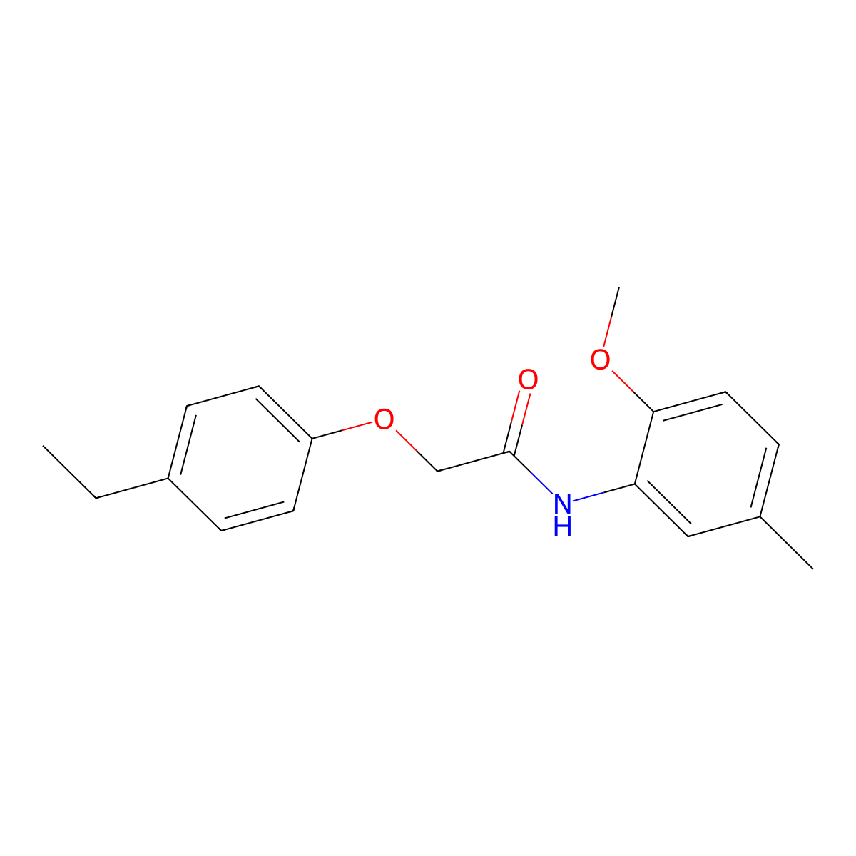 2-(4-ethylphenoxy)-N-(2-methoxy-5-methylphenyl)acetamide molecular structure, CAS 432019-52-8