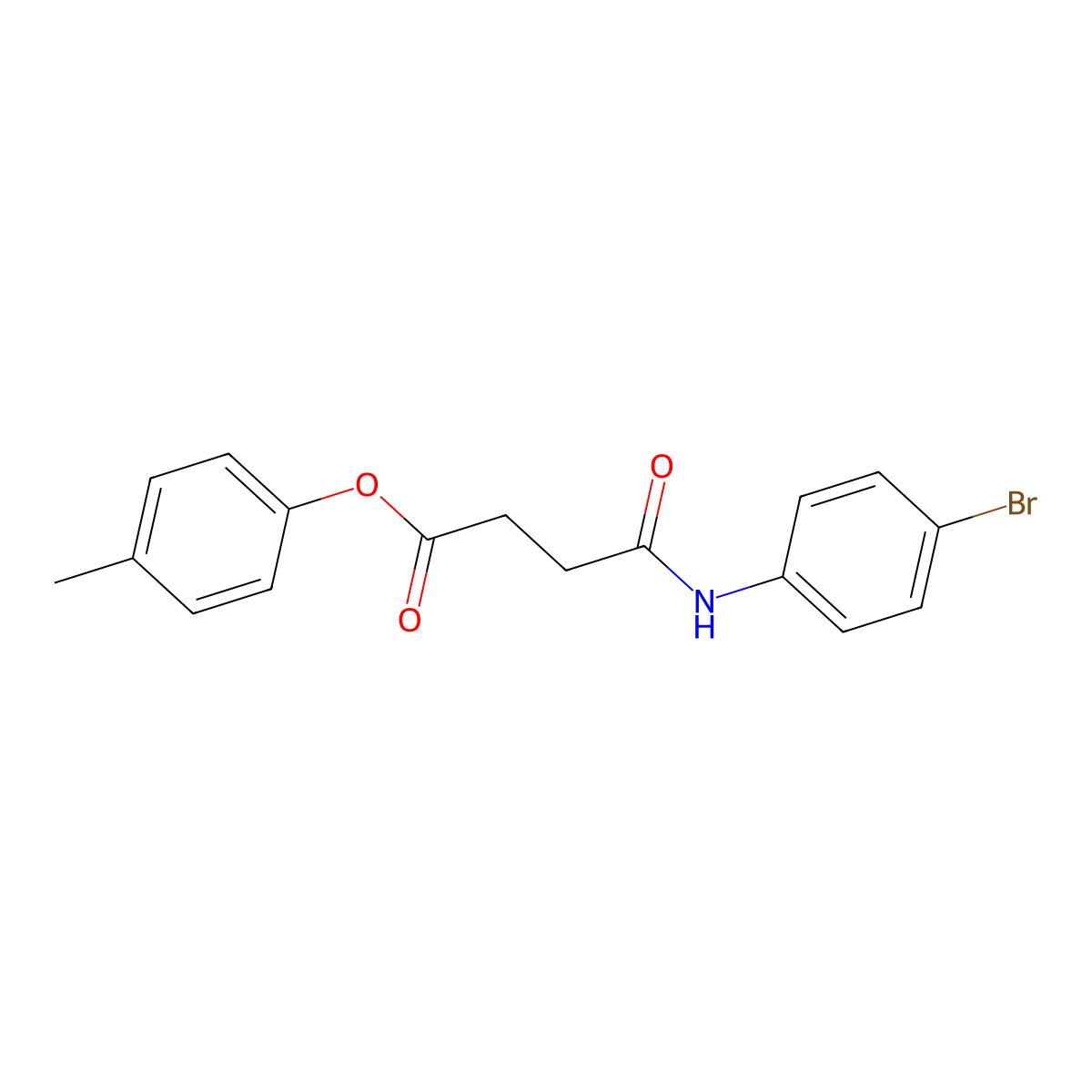 4-Methylphenyl 4-[(4-bromophenyl)amino]-4-oxobutanoate molecular structure, CAS 432019-93-7