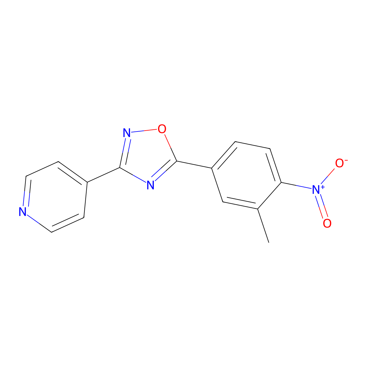 4-[5-(3-Methyl-4-nitrophenyl)-1,2,4-oxadiazol-3-yl]pyridine molecular structure, CAS 432019-96-0