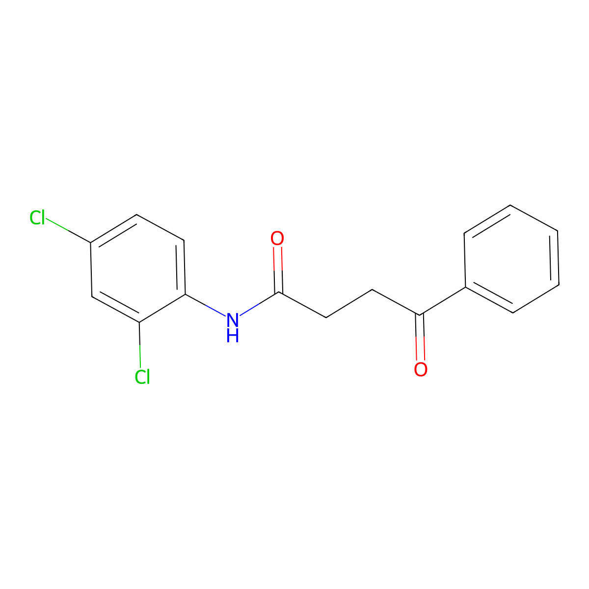 N-(2,4-dichlorophenyl)-4-oxo-4-phenylbutanamide molecular structure, CAS 432020-16-1