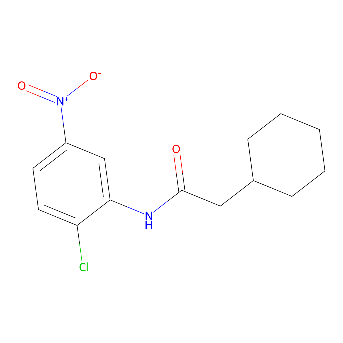 N-(2-chloro-5-nitrophenyl)-2-cyclohexylacetamide molecular structure, CAS 432020-38-7