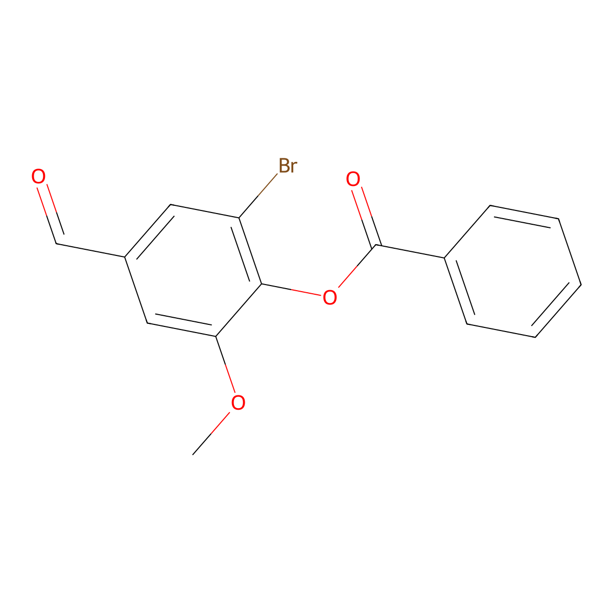 2-Bromo-4-formyl-6-methoxyphenyl benzoate molecular structure, CAS 432020-70-7