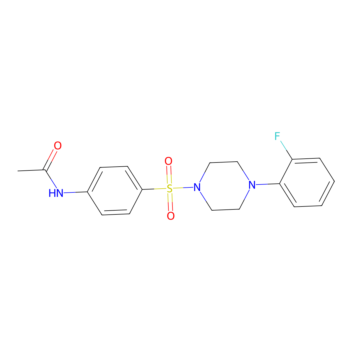 N-(4-{[4-(2-fluorophenyl)piperazin-1-yl]sulfonyl}phenyl)acetamide molecular structure, CAS 432020-83-2
