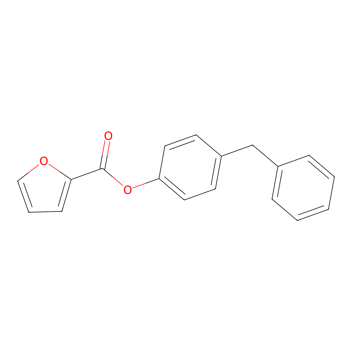 4-Benzylphenyl 2-furoate molecular structure, CAS 432021-08-4