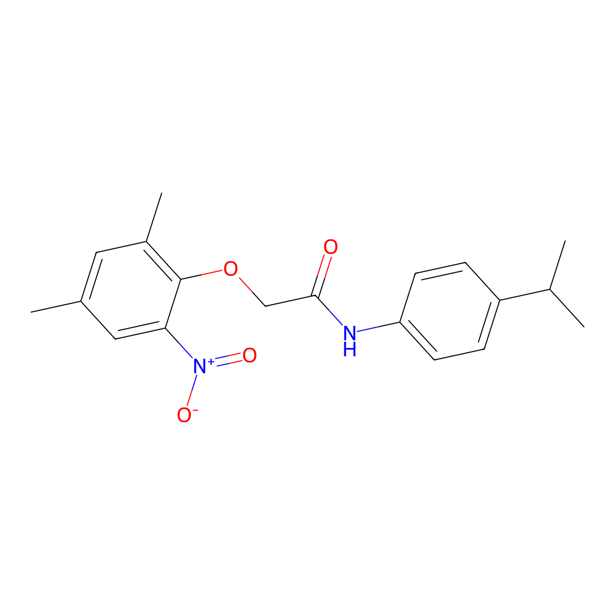 2-(2,4-dimethyl-6-nitrophenoxy)-N-(4-propan-2-ylphenyl)acetamide molecular structure, CAS 432021-12-0