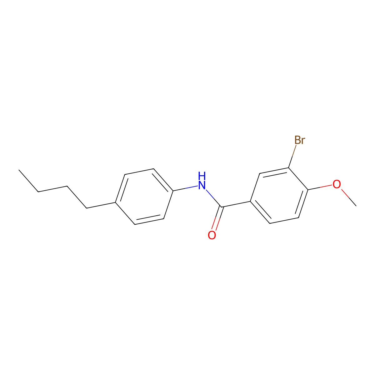 3-bromo-N-(4-butylphenyl)-4-methoxybenzamide molecular structure, CAS 432021-56-2