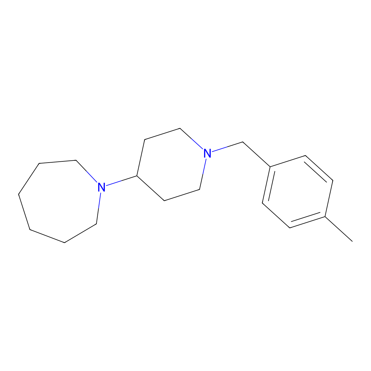 1-[1-(4-Methylbenzyl)piperidin-4-yl]azepane molecular structure, CAS 432021-69-7