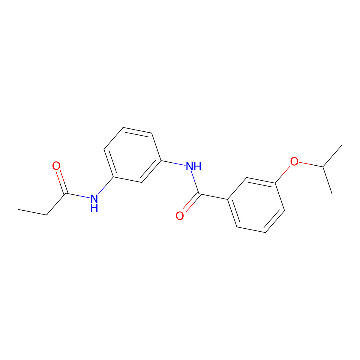 N-[3-(propanoylamino)phenyl]-3-propan-2-yloxybenzamide molecular structure, CAS 432021-79-9