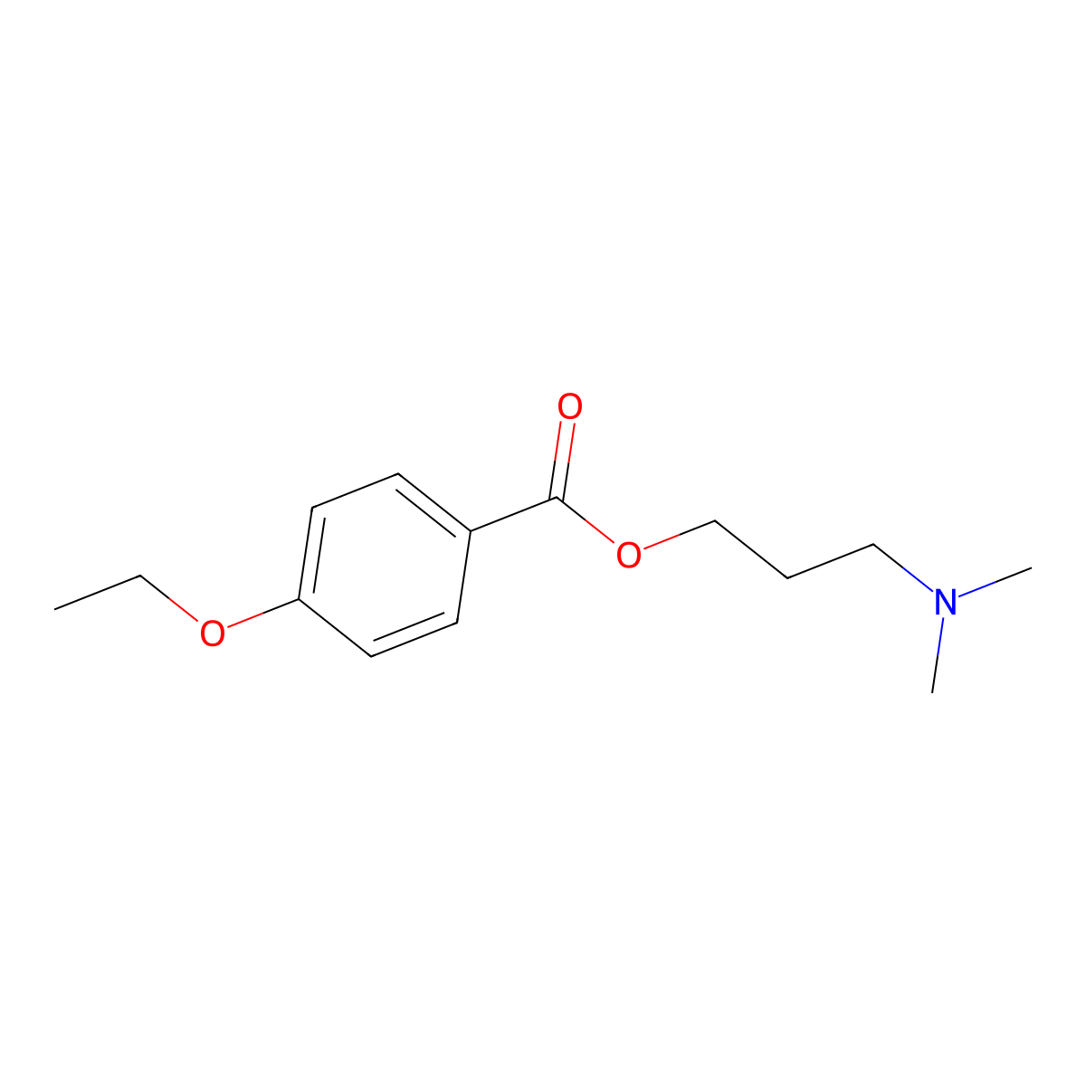 3-(Dimethylamino)propyl 4-ethoxybenzoate molecular structure, CAS 432021-84-6