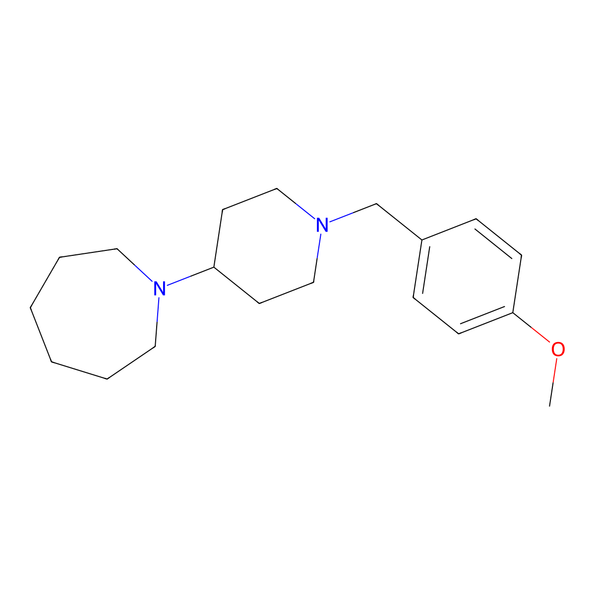 1-[1-(4-Methoxybenzyl)-4-piperidinyl]azepane molecular structure, CAS 432021-85-7