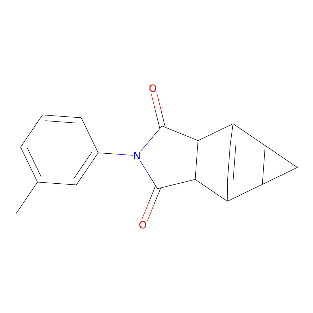2-(3-methylphenyl)hexahydro-4,6-ethenocyclopropa[f]isoindole-1,3(2H,3aH)-dione molecular structure, CAS 432022-22-5