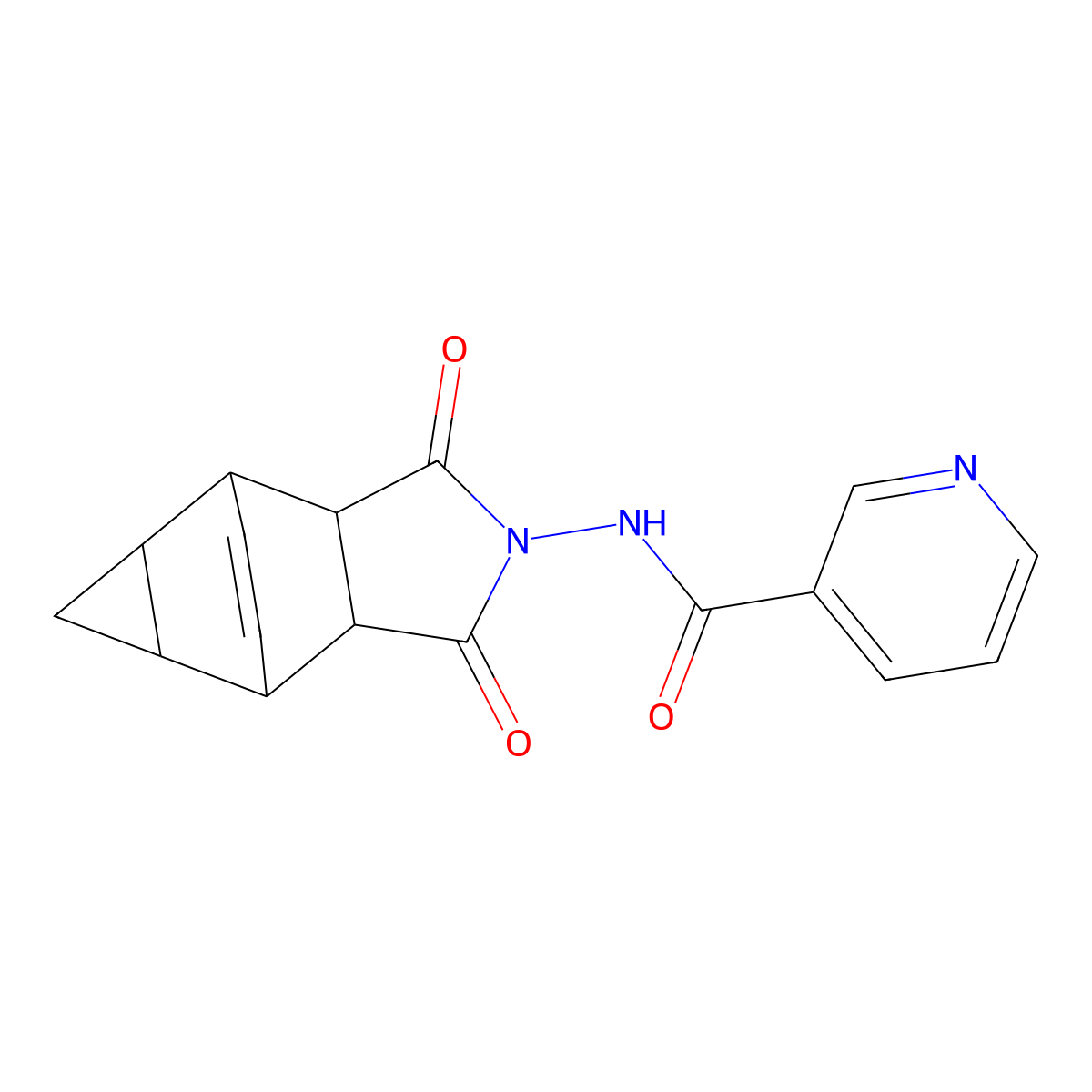 N-(1,3-dioxooctahydro-4,6-ethenocyclopropa[f]isoindol-2(1H)-yl)pyridine-3-carboxamide molecular structure, CAS 432022-24-7