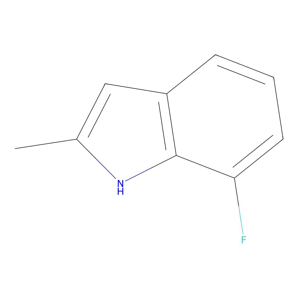 7-fluoro-2-methyl-1H-indole molecular structure, CAS 432025-24-6