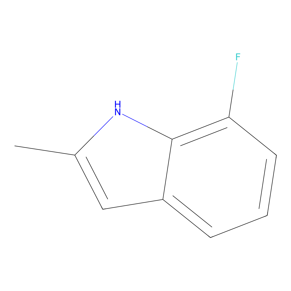 7-fluoro-2-methyl-1H-indole molecular structure, CAS 432025-24-6