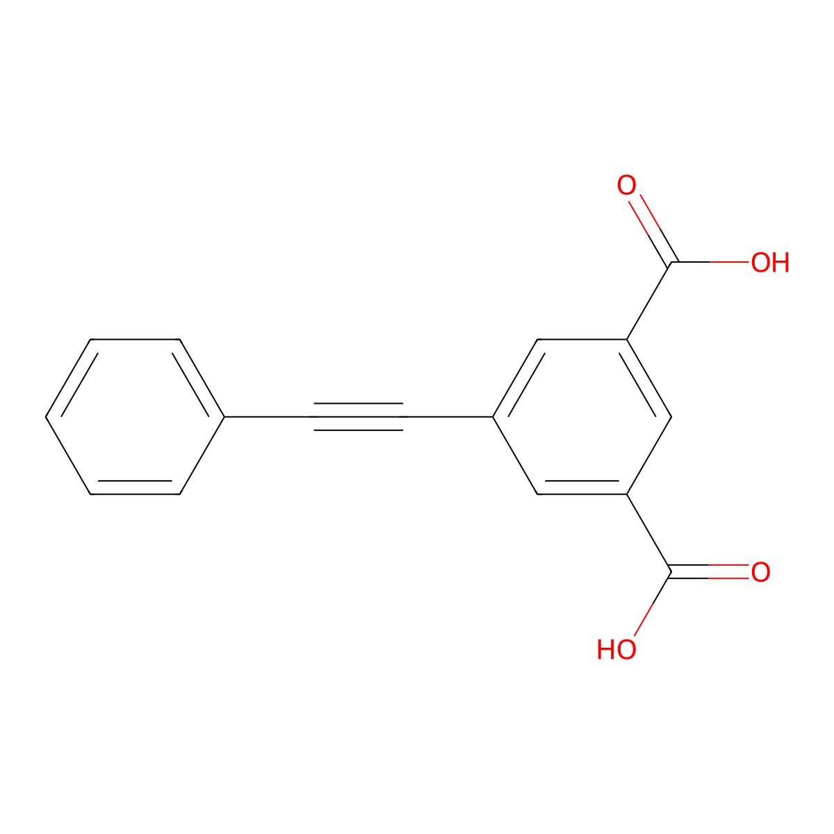 5-(Phenylethynyl)isophthalic acid molecular structure, CAS 432025-99-5