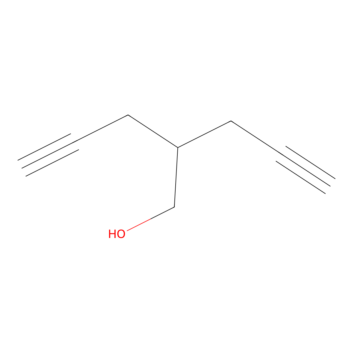 2-(Prop-2-yn-1-yl)pent-4-yn-1-ol molecular structure, CAS 432027-96-8