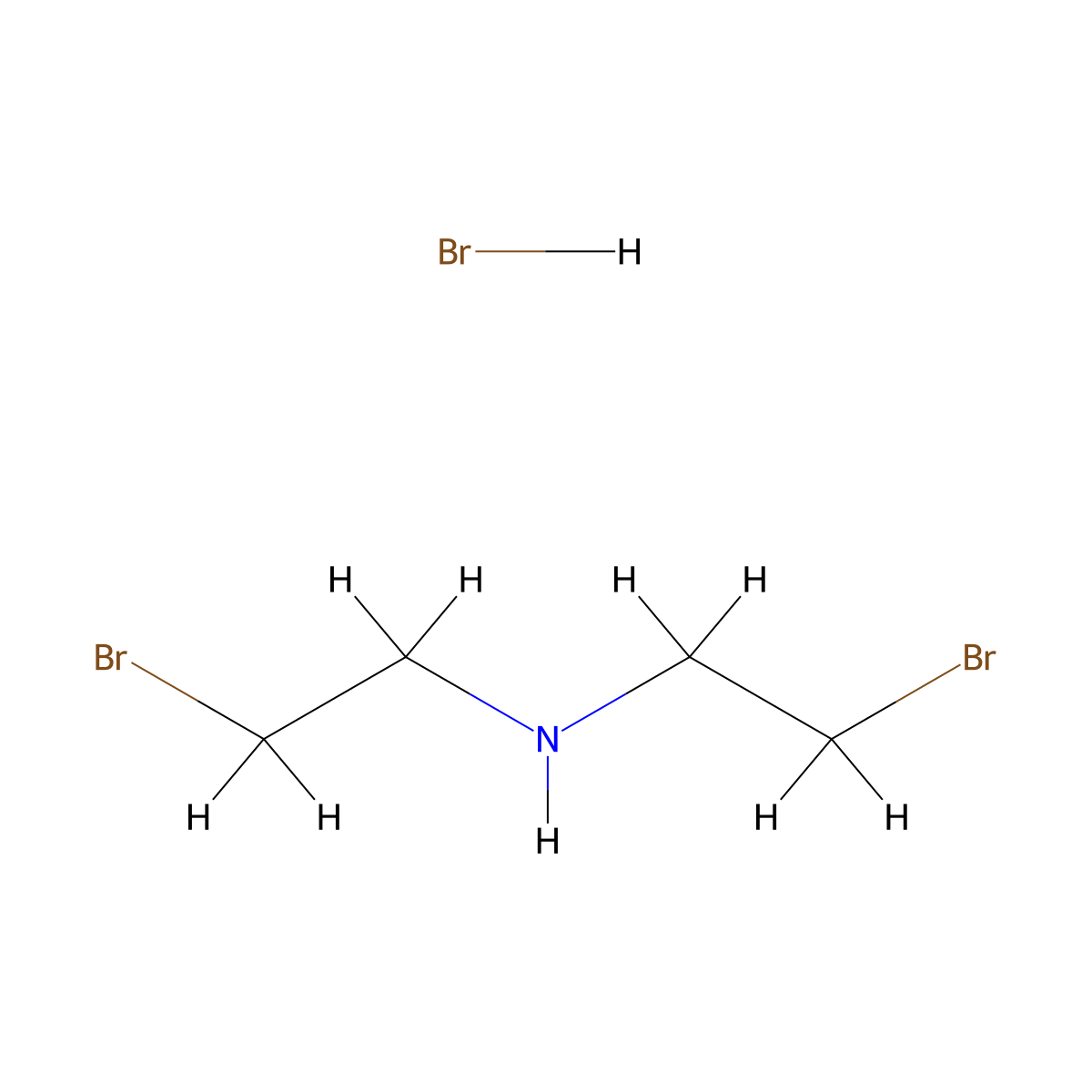 Ethanamine, 2-bromo-N-(2-bromoethyl)-, hydrobromide (1:1) molecular structure, CAS 43204-63-3