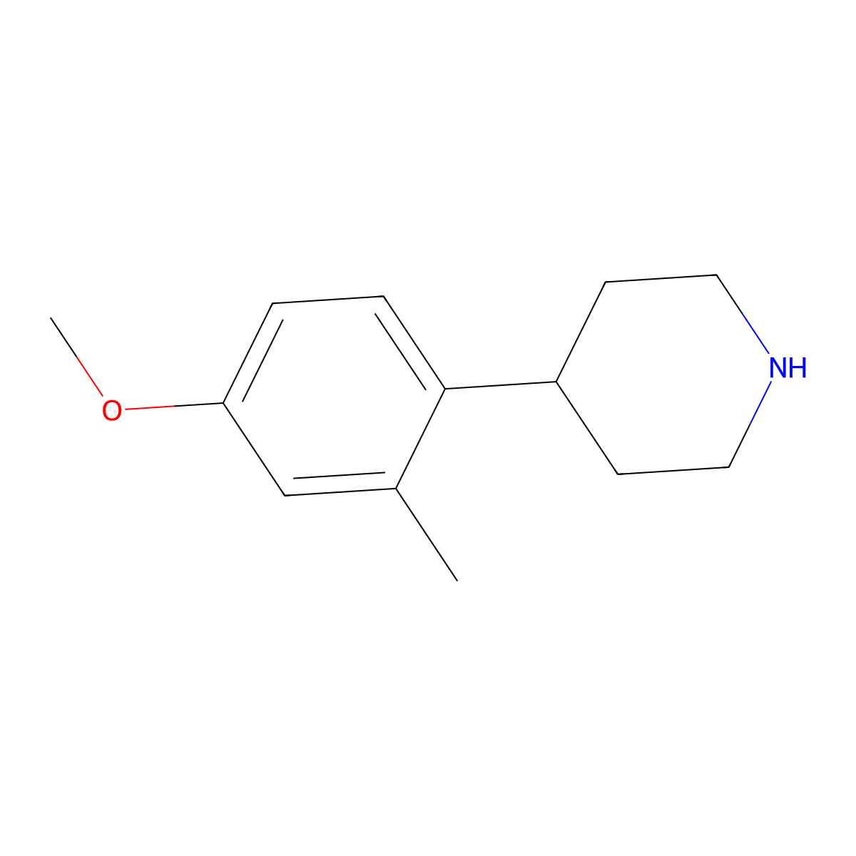 4-(4-Methoxy-2-methylphenyl)piperidine molecular structure, CAS 432043-62-4