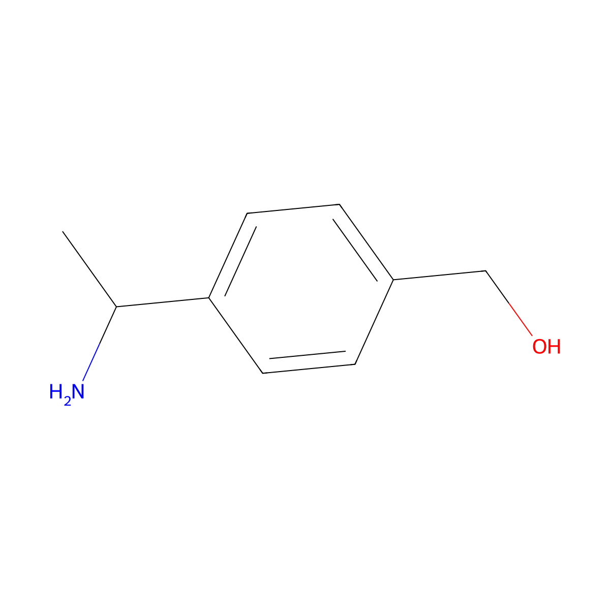 (4-(1-Aminoethyl)phenyl)methanol molecular structure, CAS 432047-34-2