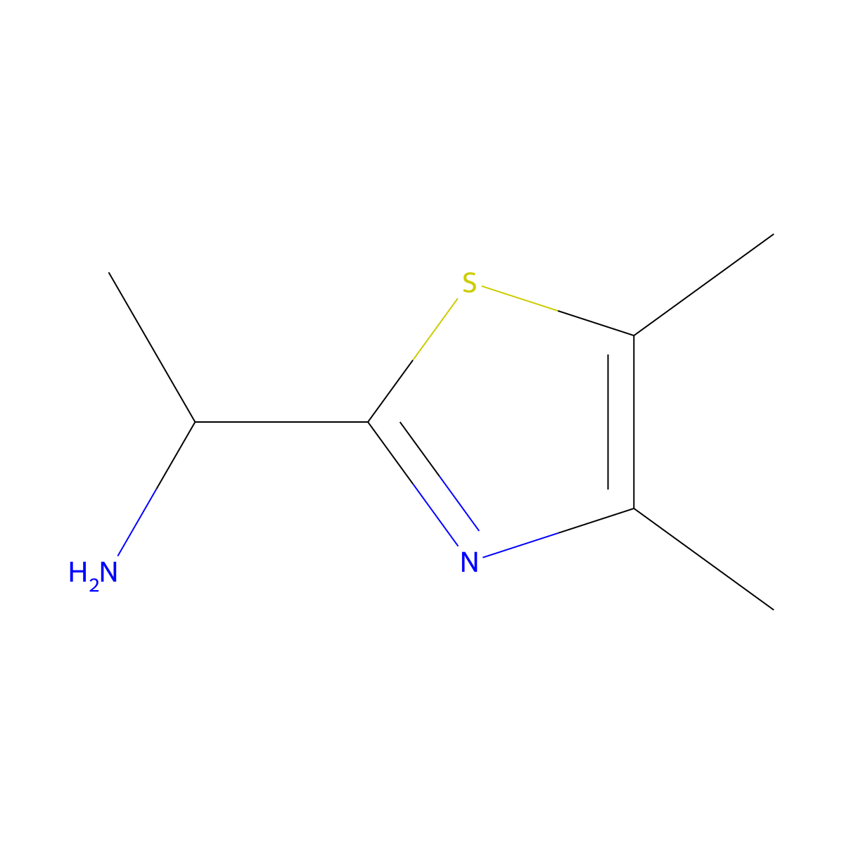 1-(4,5-Dimethylthiazol-2-yl)ethanamine molecular structure, CAS 432047-35-3