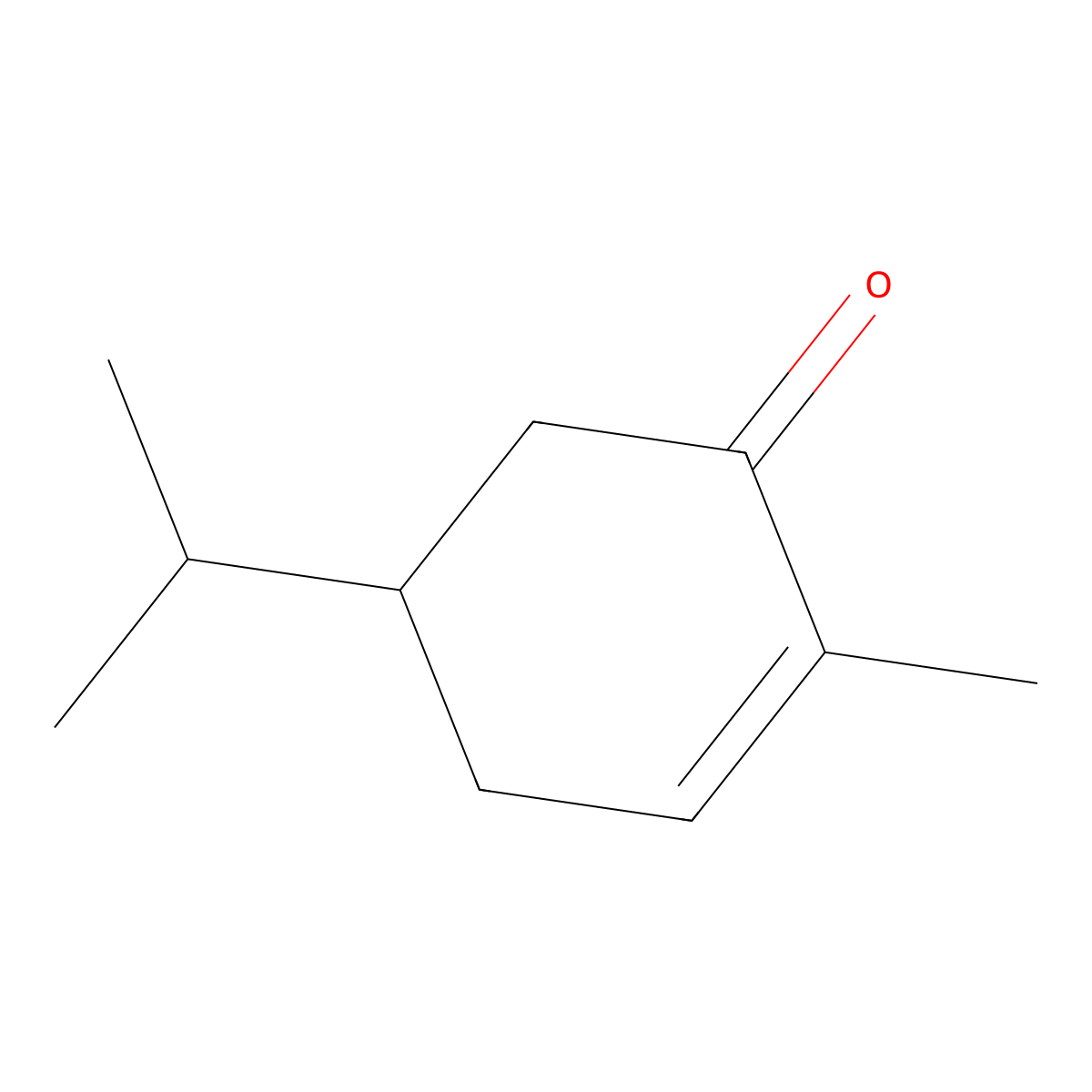 2-Methyl-5-(propan-2-yl)cyclohex-2-en-1-one molecular structure, CAS 43205-82-9