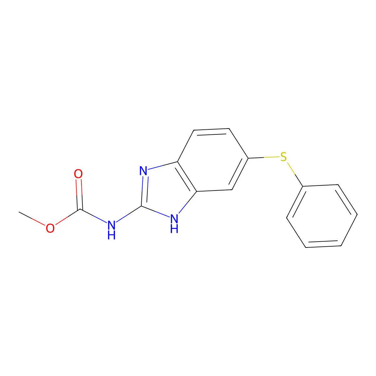 Fenbendazole molecular structure, CAS 43210-67-9