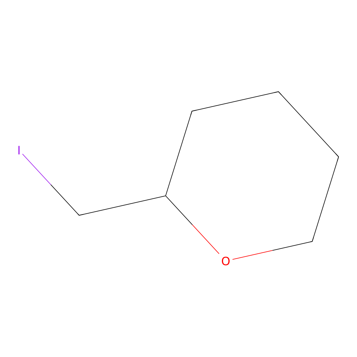 2-(Iodomethyl)oxane molecular structure, CAS 43216-12-2