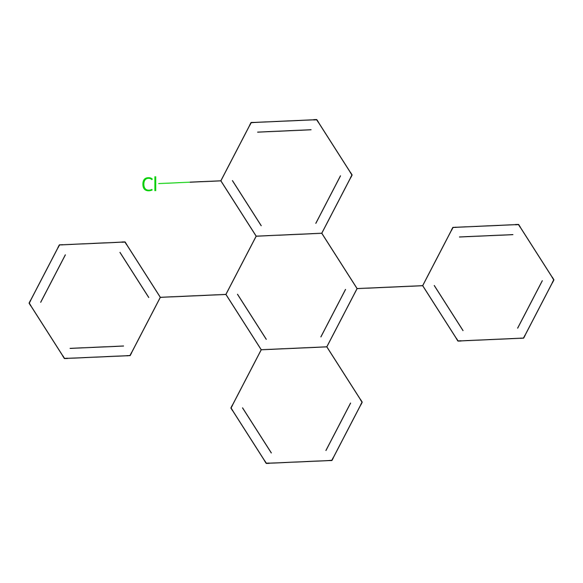 1-Chloro-9,10-diphenylanthracene molecular structure, CAS 43217-27-2