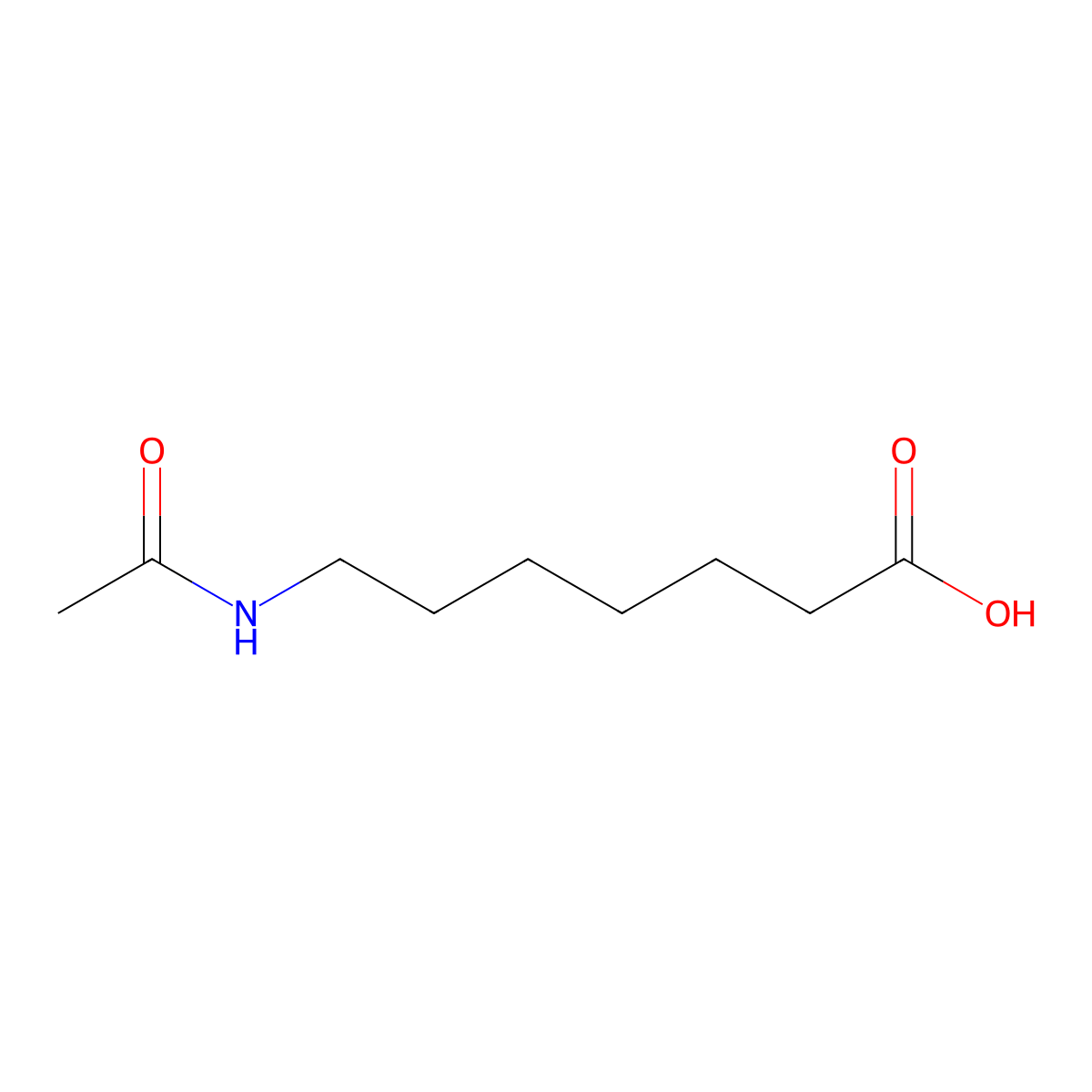 7-Acetamidoheptanoic acid molecular structure, CAS 43218-44-6