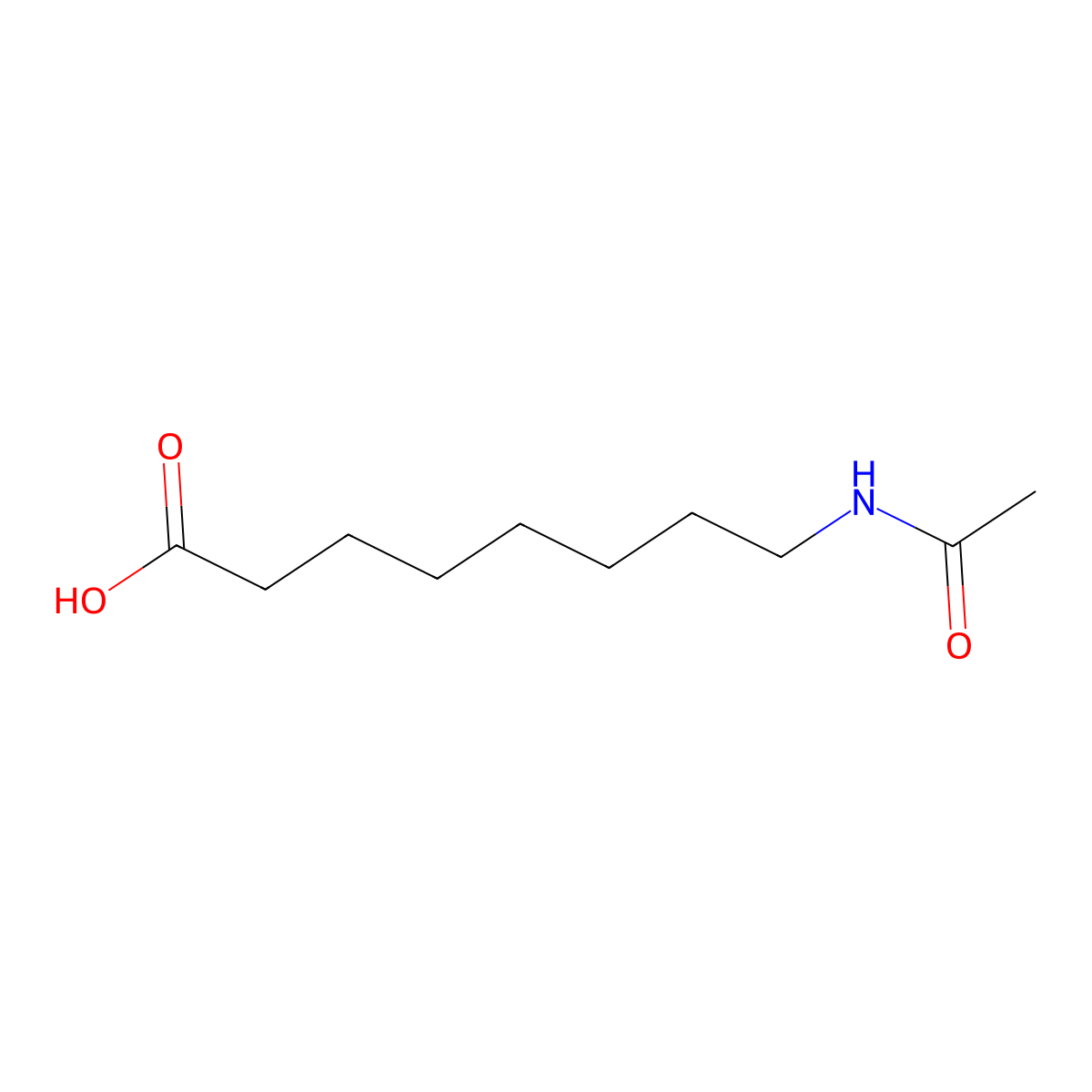 8-Acetamidooctanoic acid molecular structure, CAS 43218-48-0