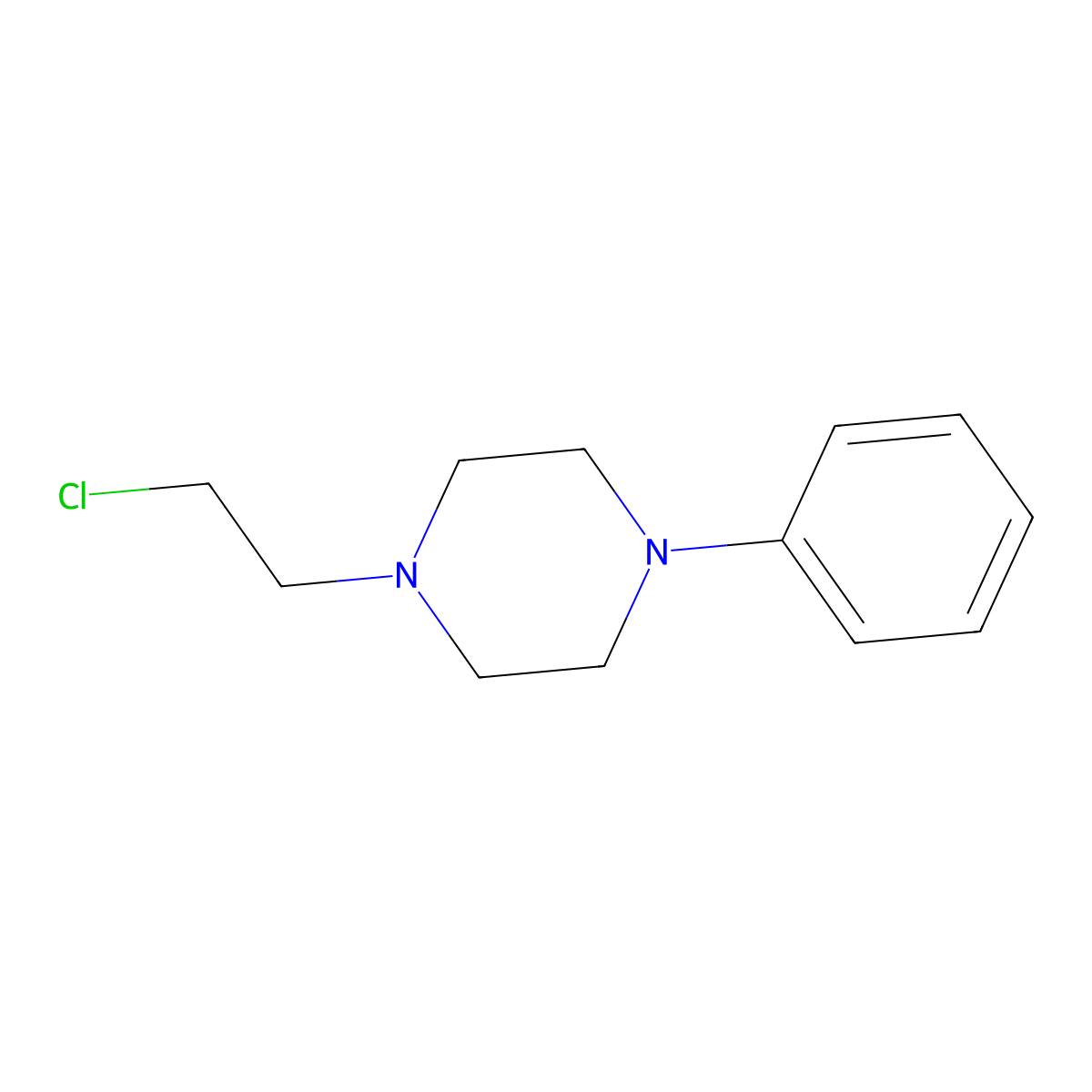 1-(2-Chloroethyl)-4-phenylpiperazine molecular structure, CAS 43219-09-6
