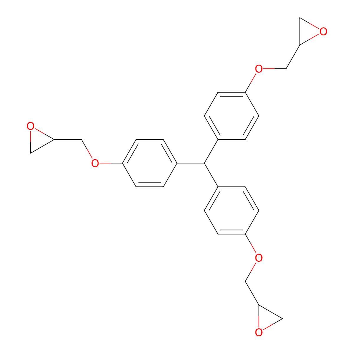 2,2',2''-(Methanetriyltris(benzene-4,1-diyloxymethanediyl))trioxirane molecular structure, CAS 43224-82-4