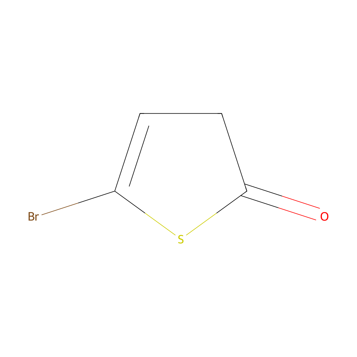 5-Bromothiophen-2(3H)-one molecular structure, CAS 43225-51-0