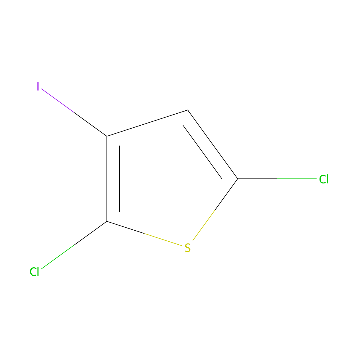 2,6-Dichloro-3-iodothiophene molecular structure, CAS 43225-59-8